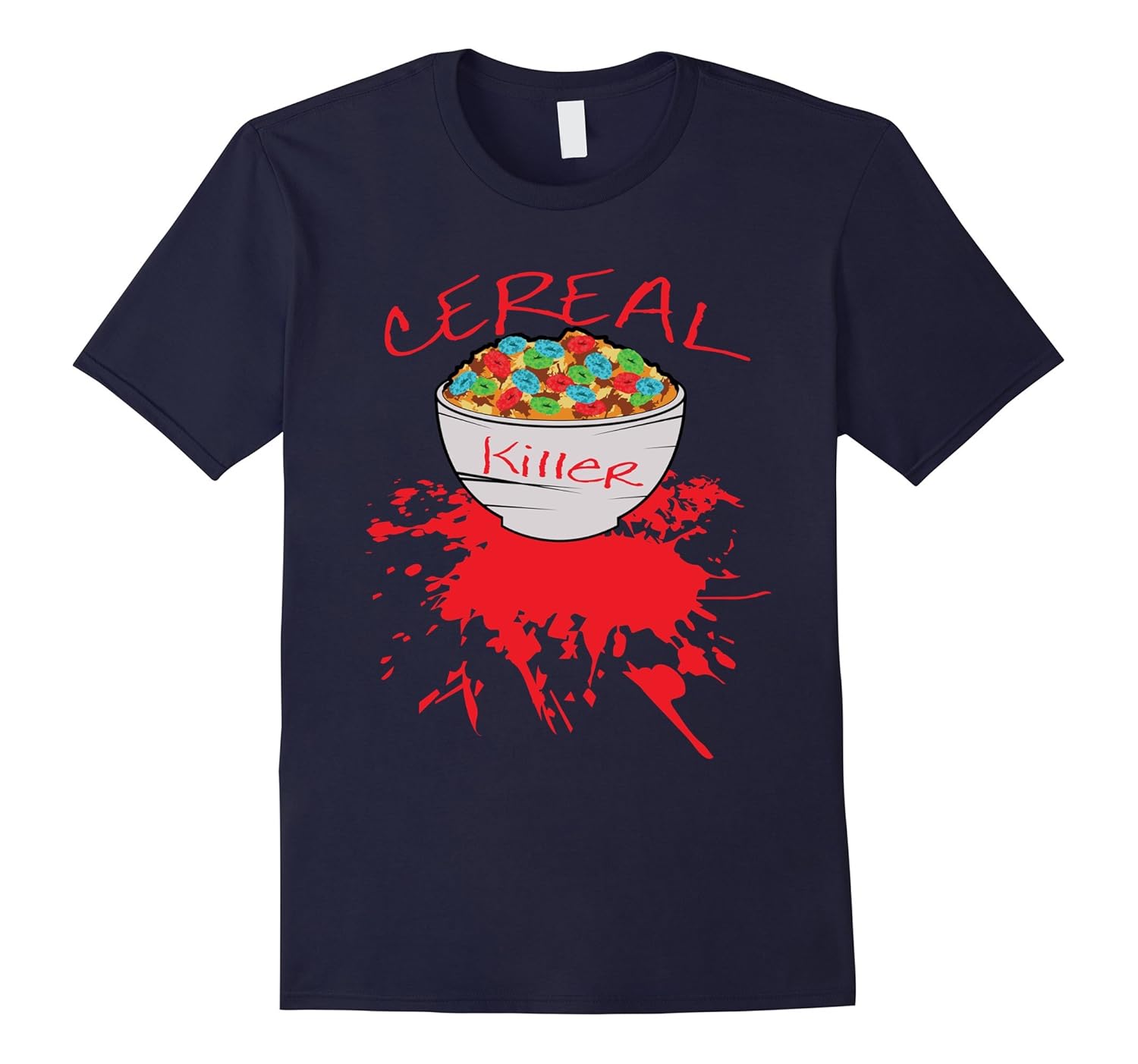 Cereal Killer - Funny Halloween Tee Shirt-Rose