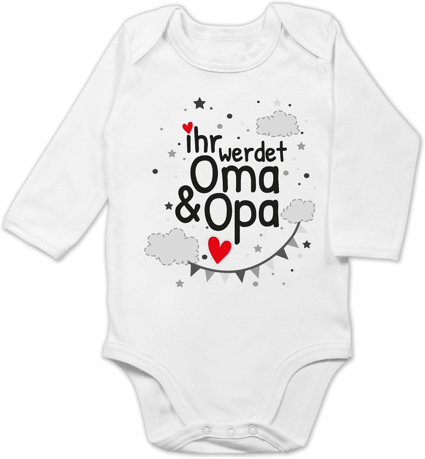 Shirtracer Sprüche Baby Ihr werdet Oma & Opa schwarz Baby Body