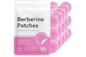 ALPHAWIN Berberine Patches for Women and Men, with Cinnamon, Pomegranate, 8-Hour Long-Lasting Formula Support, Applied to Var
