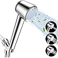 Luxsego Filtered Shower Head with Handheld, High Pressure 3 Spray Modes Showerhead Set Built-in Calcium Sulfite & KDF 55 Remove Chlorine, Water Softener Shower with Filter Beads for Hard Water, Chrome