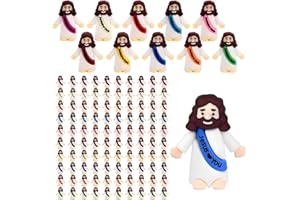 PatiSync 100 Pcs Little Jesus Figures Set - Multicolor Mini Figurines to Hide and Seek for Easter Egg Stuffers, Ideal for Bap