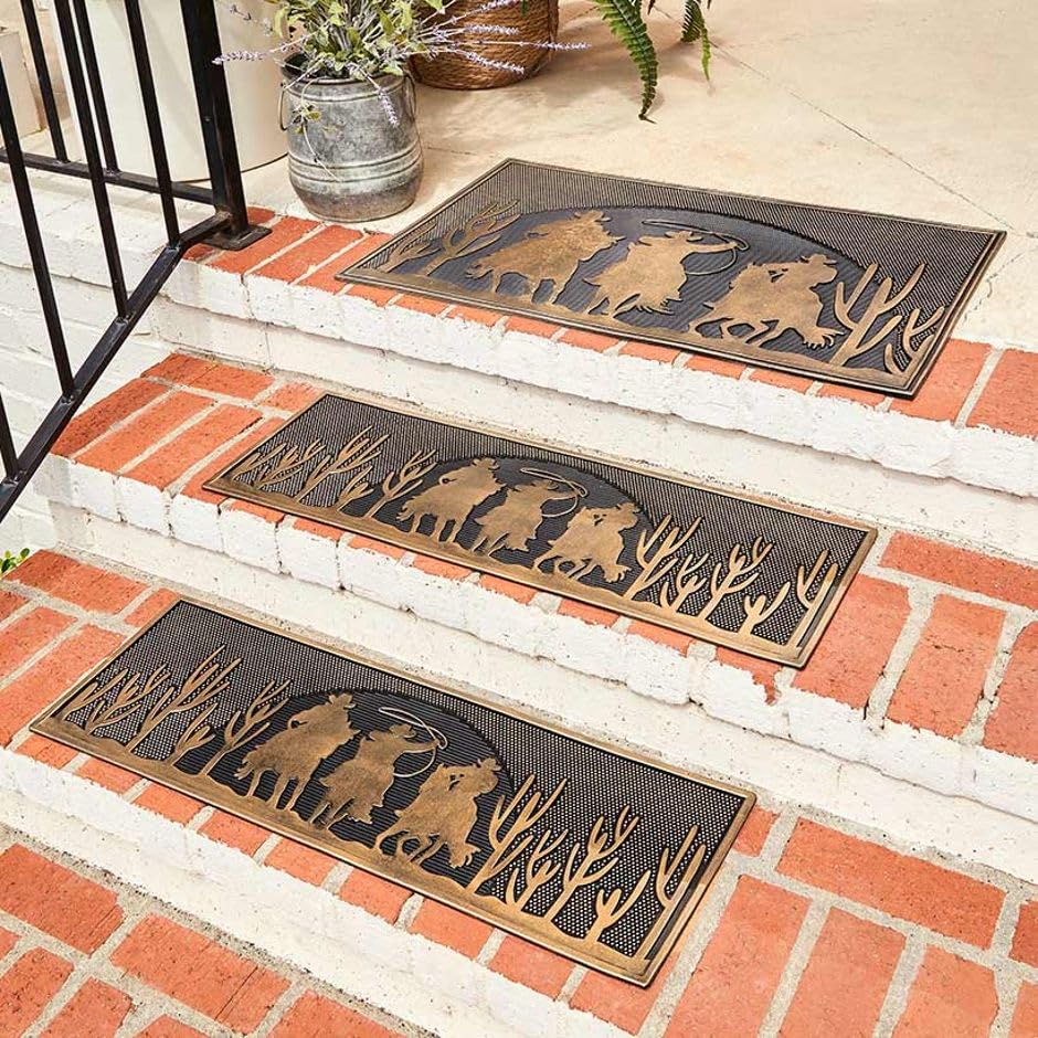 Home on The Range Set of 2 Stair Treads and Doormat - Set of 2 Stair Treads - Image 3