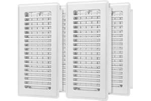 HQZHQZ Floor Register 4x10, 4 Pack Floor Vent Covers for Home Floor Heavy Duty Steel Panel Walkable Floor Grates Adjustable Air Vent Covers 4" x 10" Floor Vent, White