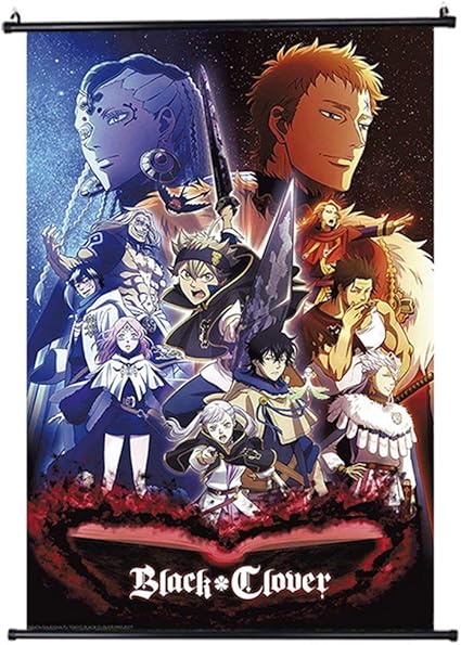 Amazon Com Bowinr Black Clover Wall Scroll Poster No Fading