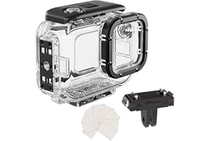debous Dive Case compatible with Insta 360 Ace Pro, Waterproof Housing, 60m Depth Rating, Horizontal-Vertical Quick Release Mount, Relese Mount Screen Protector Included