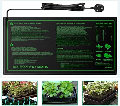 Homme Seedling Heat Mat 10"x20" Waterproof Heating Pad for Germination
