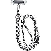Little Fire Craft Phone Lanyard Universal Cell Phone Strap Crossbody Strap for iPhone Lanyard Around the Neck Extra Long Rope with Tether Tab for Men and Women (Zebra Black)