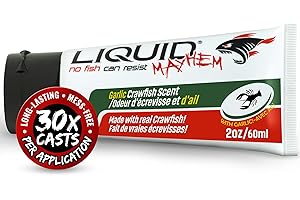 Liquid Mayhem Garlic Crawfish Attractant Gel 60 ml / 2 oz · 60 Uses – Real Garlic Crawfish Bait & Aminos | UV-Enhanced Long-L
