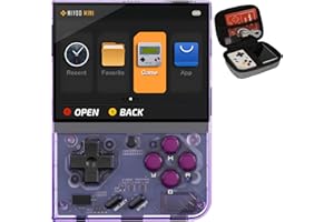 NXFREE Miyoo Mini Plus 128GB Retro Game Console – Handheld Portable Gaming System, 3.5" HD Screen, Long Battery Life, Supports Multiple Emulator Formats for Retro Gaming (Purple 128G)