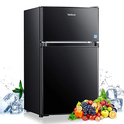 TACKLIFE HPBFR310 3.1 Cu. Ft. 2-Door Mini Fridge with Freezer