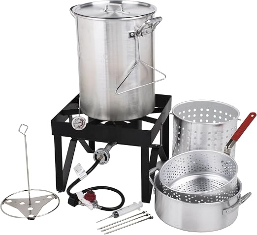 Amazon Com Backyard Pro 30 Qt Deluxe Aluminum Turkey Fryer Kit