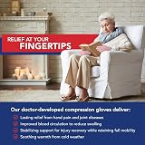 Dr. Arthritis Doctor Developed Arthritis Compression Gloves Grey Pink Medium view 2