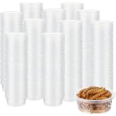 EBOOT 500 Pcs Reptile Food Cups Plastic Feeder Bowls for Gecko,0.5oz | For Lizards Tarantulas and Small Reptiles, Feeding and Watering Station, Stackable Clear Plastic, Holds Mealworms Crickets