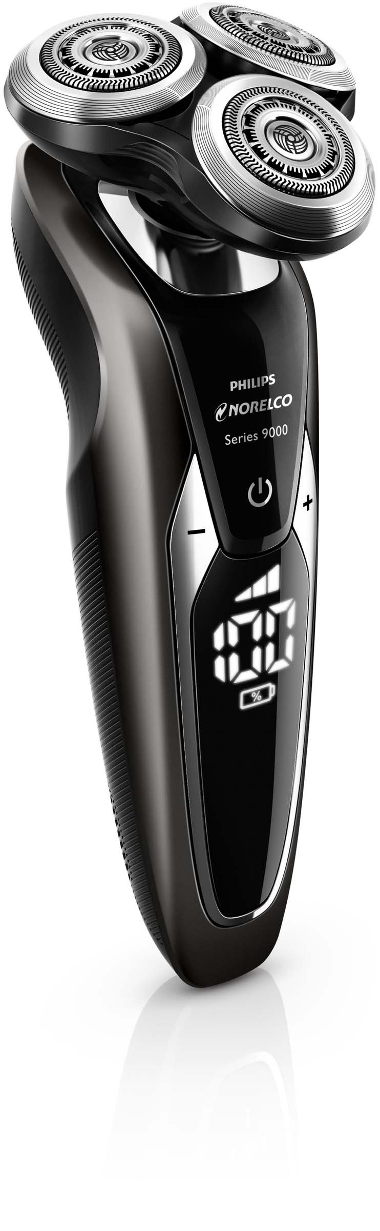 Philips Norelco Shaver 9700 with SmartClean, Rechargeable Wet/Dry Electric Shaver with Cleansing Brush Attachment, S9721/89