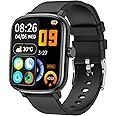 KALINCO Smart Watch for Men, 1.69" Fitness Tracker with Heart Rate, Blood Pressure, Blood Oxygen Tracking, Smartwatch with 100+ Sports Modes, Step Counter Compatible with Android iOS
