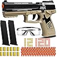 Toy Gun Automatic Reloading Rebound and Shell Ejecting Soft Foam Blaster with 3 Magazine and Goggles, Ideal for Shooting Games, Education Model Toy Pistol - Gift for Kids Boys Girls