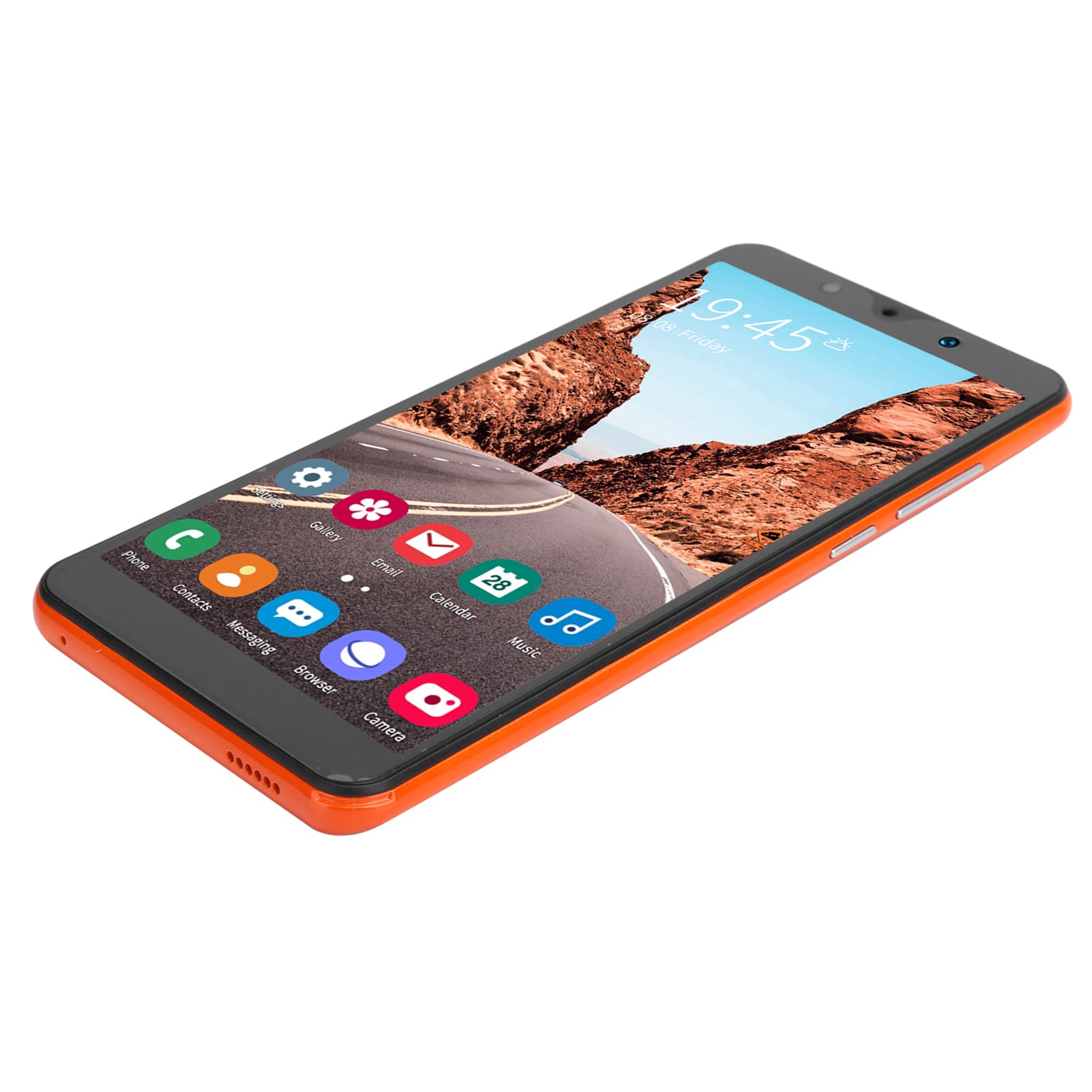 5.72in HD Full Screen Smart Phone, Note30 Plus Unlocked Smartphones, Dual Cards Dual Standby, 512MB+4GB Cell Phones, for Android 4.4.2, Support +BT+FM (Orange)
