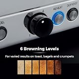 Tower Sera 4 Slice Toaster 1800W Grey with 6 Browning Levels Defrost Reheat view 3