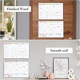 POPRUN 2 Pack A3 Whiteboard Fridge Wall Planner Weekly Monthly Organiser view 4