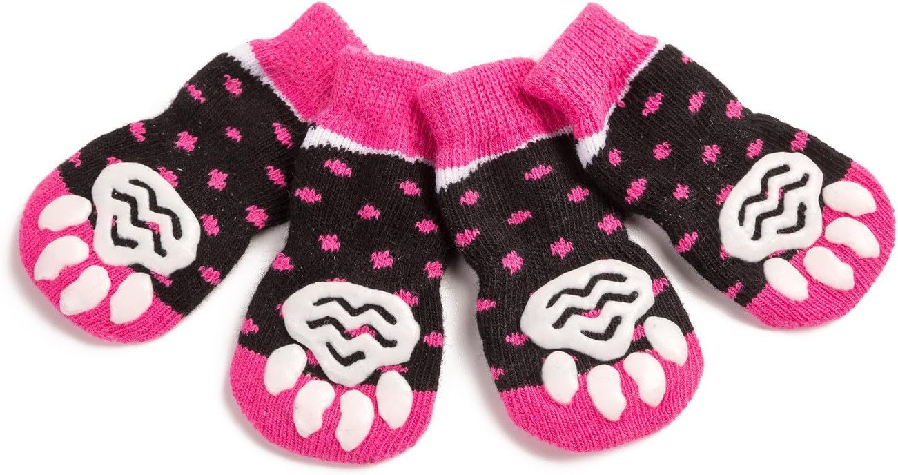 Harfkoko Pet Heroic Anti-Slip Knit Dog Socks&Cat Socks with Rubber Reinforcement, Anti-Slip Knit Dog Paw Protector&Cat Paw Protector for Indoor Wear, Suitable for Small&Medium&Large Dogs&Cats