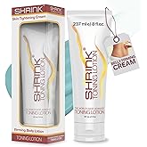 Shrink Toning Lotion - Heat Activated Cellulite Cream and Firming Body Lotion for Women and Men - Body Cream for Stomach, Tummy, and Body - with Caffeine, Vitamin E, Skin Tightening Body Cream (8oz)