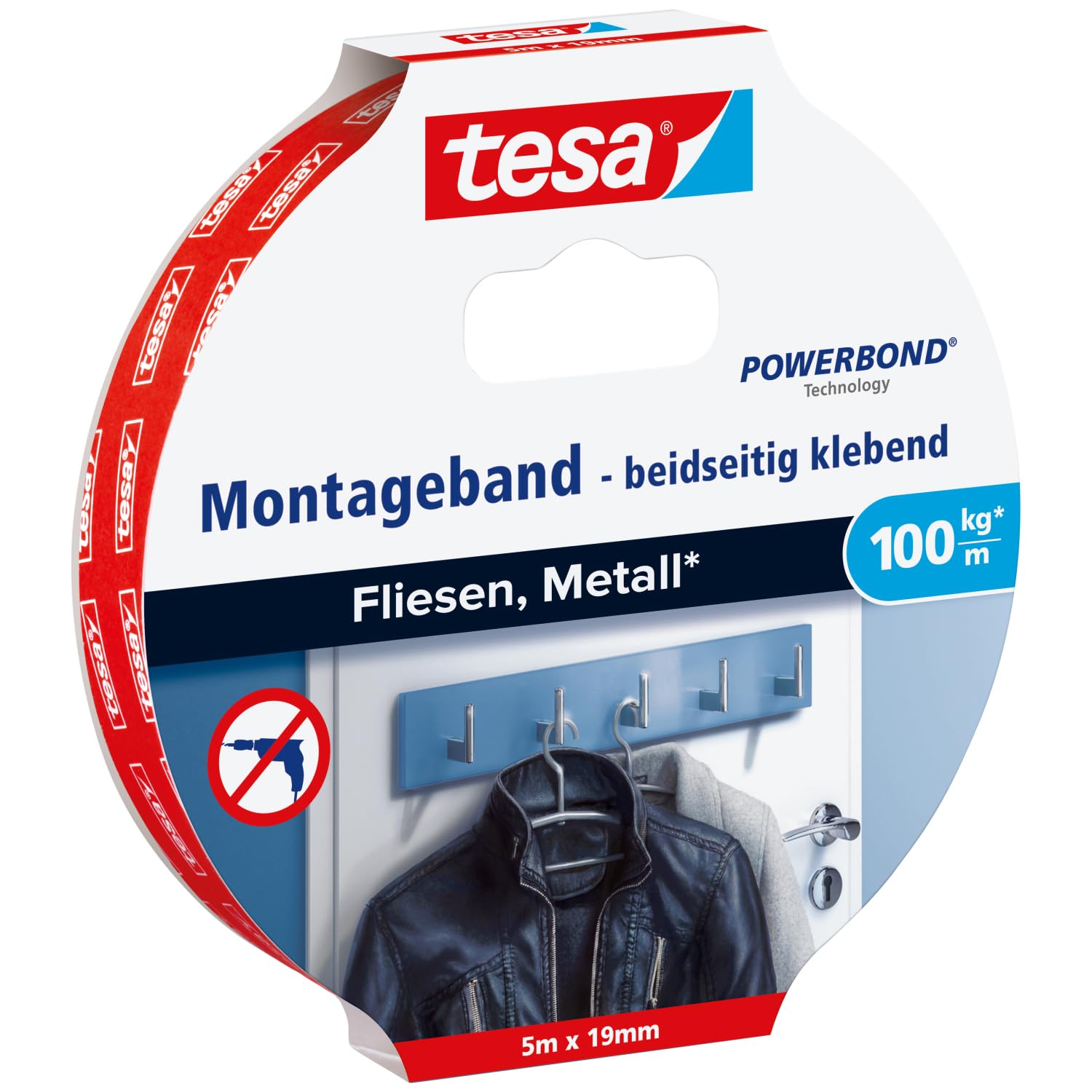 tesa Mounting Tape for Tiles & Metal 100kg/m