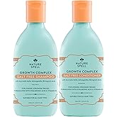 Nature Spell Hair Growth Complex Shampoo & Conditioner Set for All Hair Types, Sulfate & Paraben Free, Nourishing & Strengthening with Hyaluronic Acid & Vitamin B5, Vegan, Pack of 2, 10.14 fl oz Each