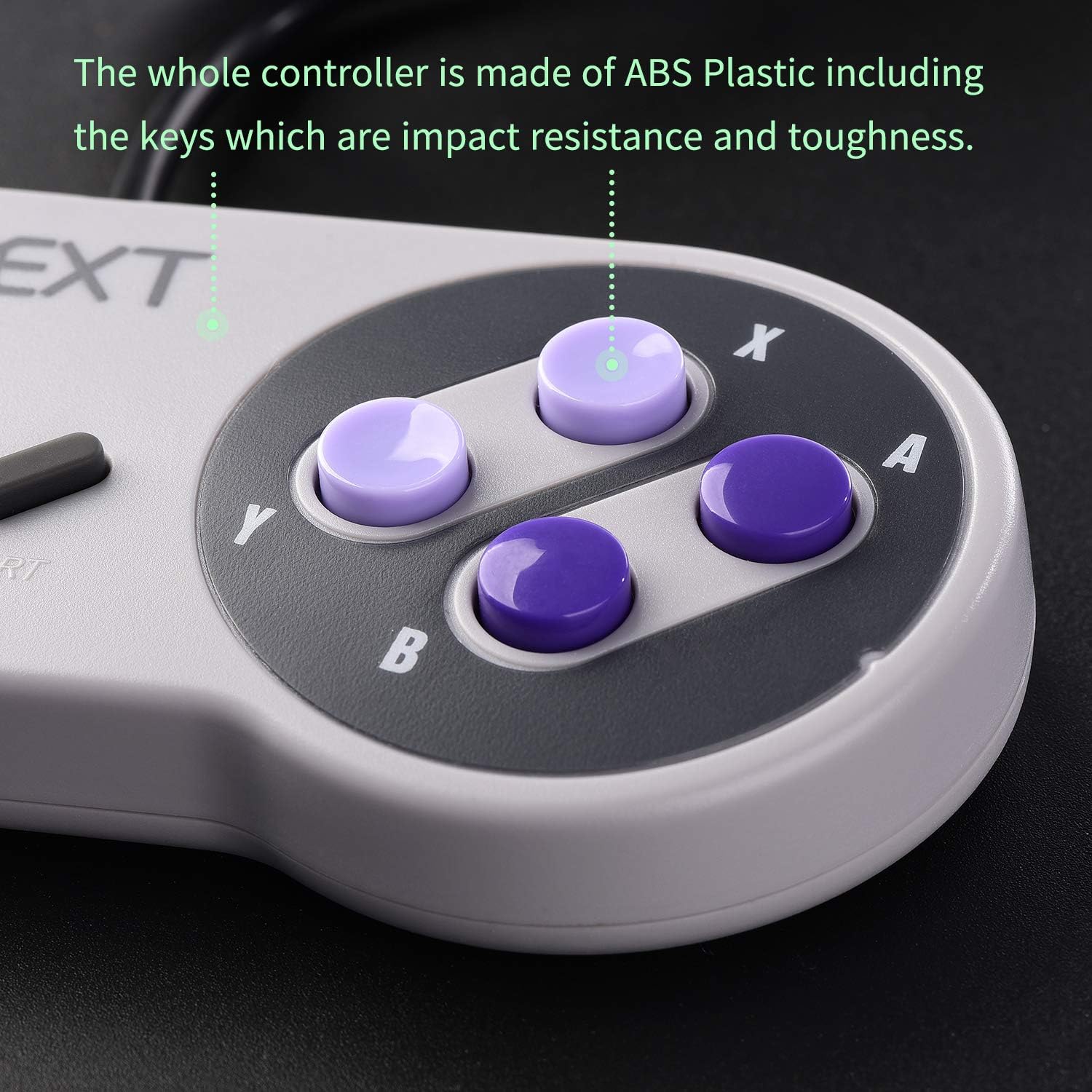 2 Pack SNES Retro USB Super Controller Gamepad Joystick, USB PC Super Classic Controller Joypad Gamestick for Windows PC MAC Linux Raspberry Pi 3 Sega Genesis Higan Grey/Purple: Computers & Accessories