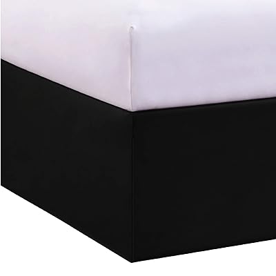Buy Bed Maker S Never Lift Your Mattress Microfiber Wrap Around Bed Skirt Tailored Style Classic 14 Inch Drop Length Twin Black Online In Turkey B00f3w04ow