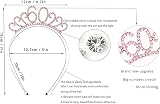 MIOSJI 60th Birthday Sash and Crown Crystal Tiara Rose Gold Set view 2