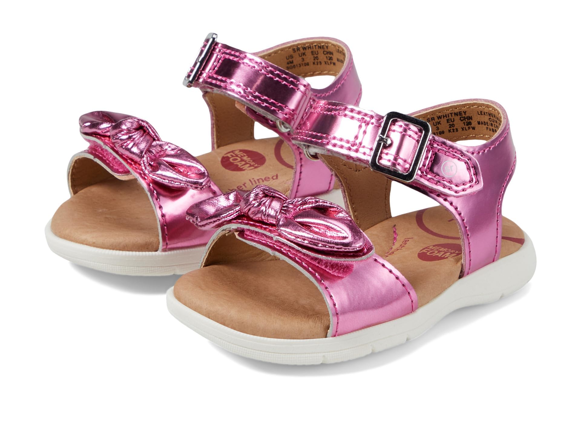 Stride Rite Unisex SR WHITNEY Sandal HOT PINK, 2 WIDTH-W Image