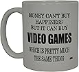 Best Funny Coffee Mug Money Can't Buy Happiness But It Buys Video Games Gamer Video Games Novelty Cup Great Gift Idea For Men or Women
