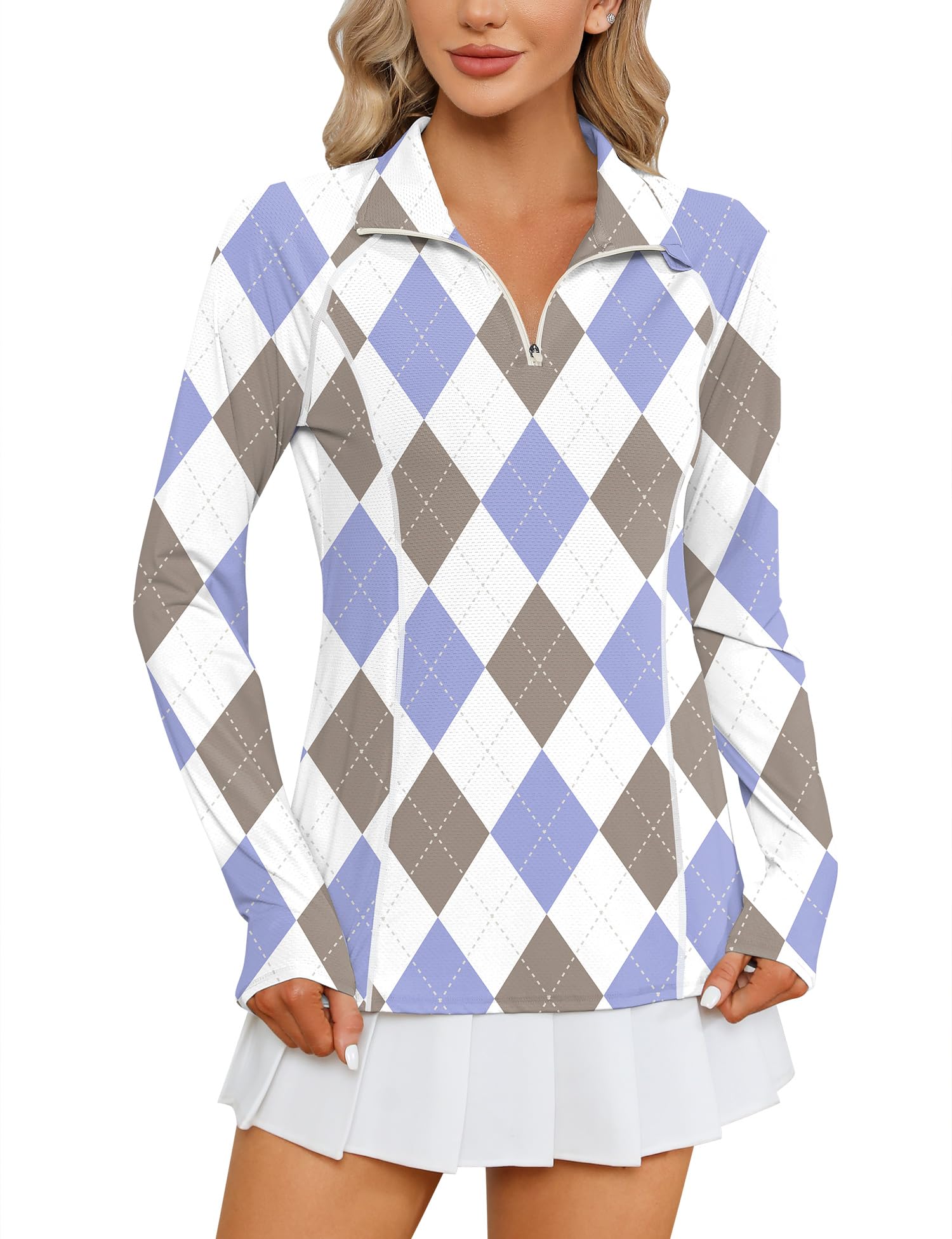 LOMON Women Long Sleeve Shirts Sun Protection 1/4
