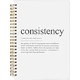 Ecezatik Consistency Definition Inspirational Notebook, Motivational Journal for Work, Inspirational Gifts for Coworkers Women Men, Inspiring Spiral Notebooks 5.5x8.3 Inch