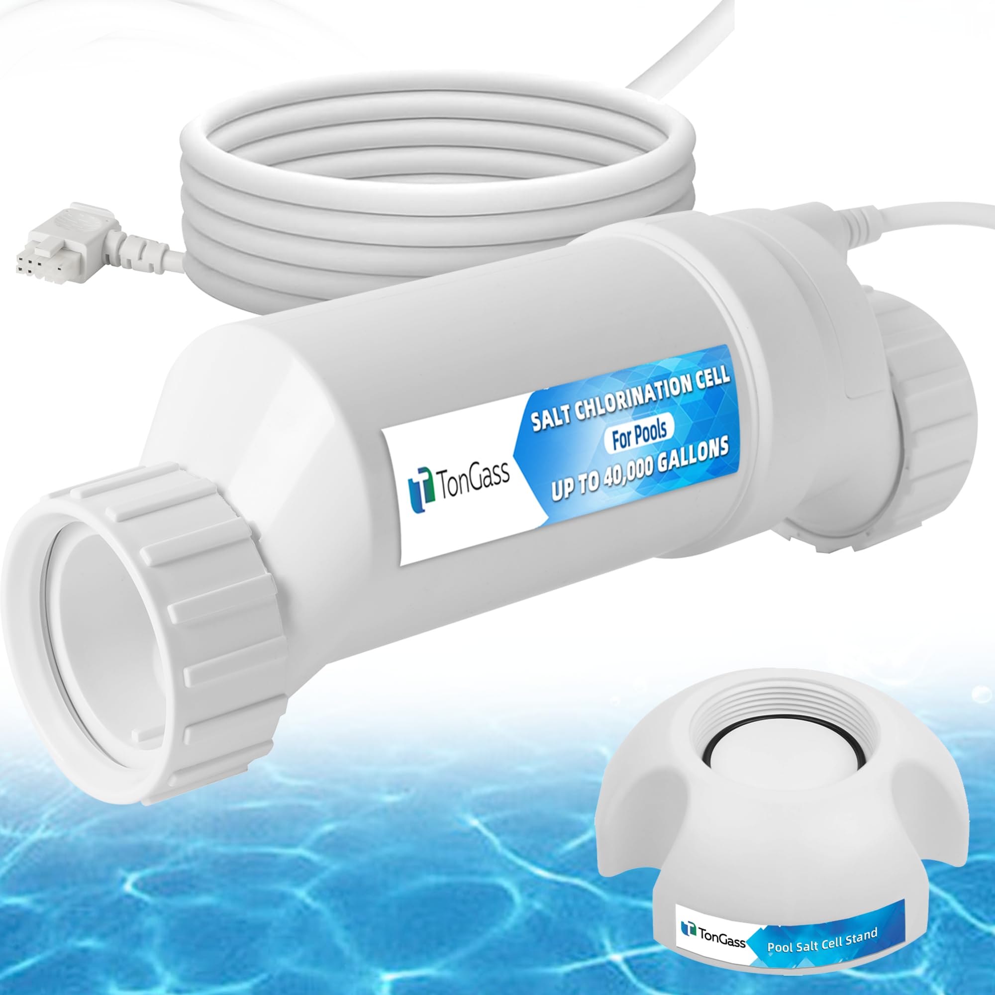 Photo 1 of TonGass Up to 40000 Gallons Pool Salt Chlorinator Generator with Pool Salt Cell Stand Compatible with Hayward W3T-CELL-15/BLT15H Saltwater Generator for In-Ground Swimming Pools Up to 40K Gallons