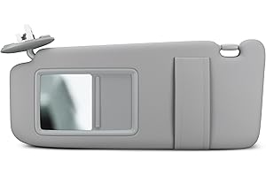 SAILEAD Left Driver Side Sun Visor Replacement Compatible with Toyota Venza with Sunroof and Light, Replacement for Venza 2009 2010 2011 2012 2013 2014 2015 2016, Grey, LH