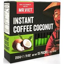 AMAZIN CHOICES Instant Coconut Coffee. 4-in-1 Single Serve Instant