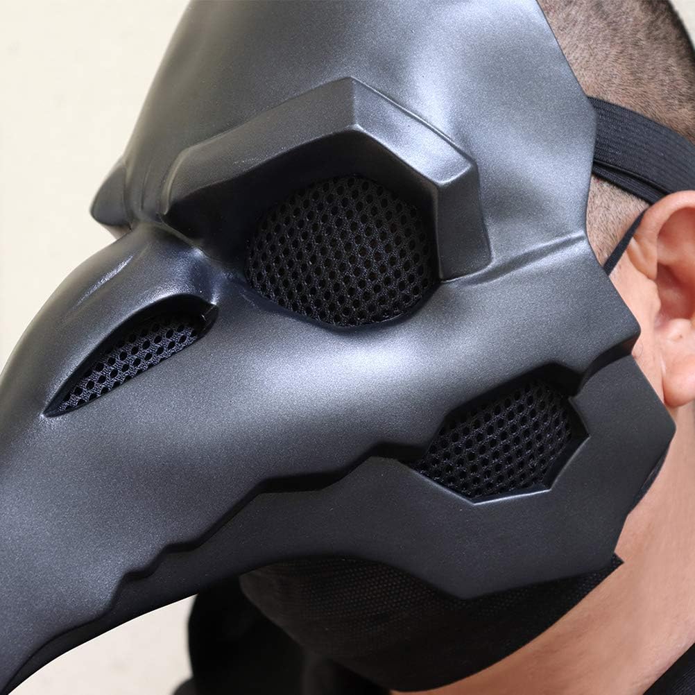 Amazon Keemov ペストマスク 変装マスク コスチューム コスプレ ハロウィン 仮面 仮装 サバゲーマスク かっこいい ハロウィンマスク ハロウィン仮面 コスプレ小物 お面道具 メカニカルスタイル 文化祭 仮装大会 学園祭 仮面舞踏会 お祭り ブラック コスプレ 仮装 通販