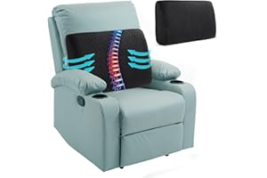 BALAPET Memory Foam Lumbar Support Pillow for Recliner Chair, Extra Large Back Support Cushion for Elderly, Supportive Lumbar Support Pillow, Thick Backrest for Home Reading, 20x14x5, Black