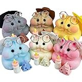 6-Pack Handmade Taba Squishy Hamster Toy, Cute