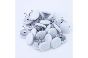 STITCHPRO 30 Pcs Bed Skirt Pins 0.8" Upholstery Tacks Twist Pins Headliner Pins for Bedskirts Slipcovers Armrest Covers and Upholstery.(White, 30)