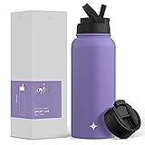 JoyJolt Triple Insulated Water Bottle with Straw