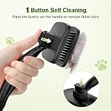 Pecute Self-Cleaning Slicker Brush for Dogs and Cats - Black view 3
