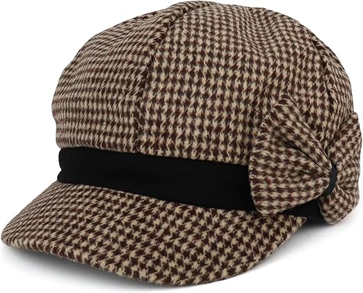 houndstooth newsboy cap