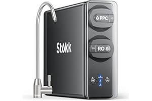 Stokk Reverse Osmosis System, 8 Stage Tankless Reverse Osmosis Water Filter, Reduces PFAS TDS, Under Sink RO System, 2:1 Pure to Drain, NSF/ANSI 58& 42, FCC Listed (400GPD, Grey)