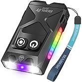 BORUIT EV15 LED Small Powerful EDC Flashlight,1000 Lumen USB-C Rechargeable Mini Keychain Flash Light with 365nm UV & RGB Sid
