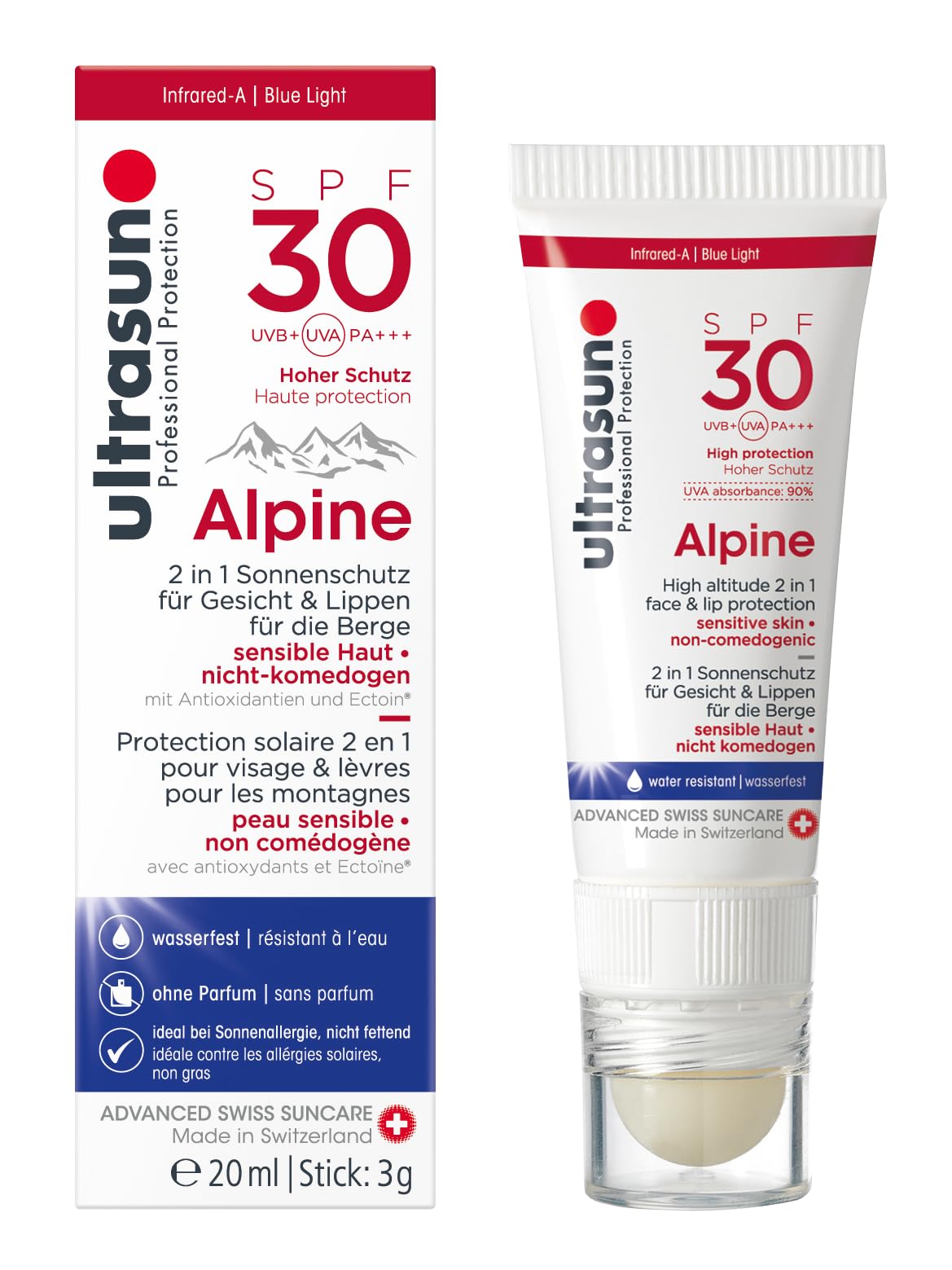 Ultrasun Alpine SPF30 Sun Protection for Face and Lips 20 ml