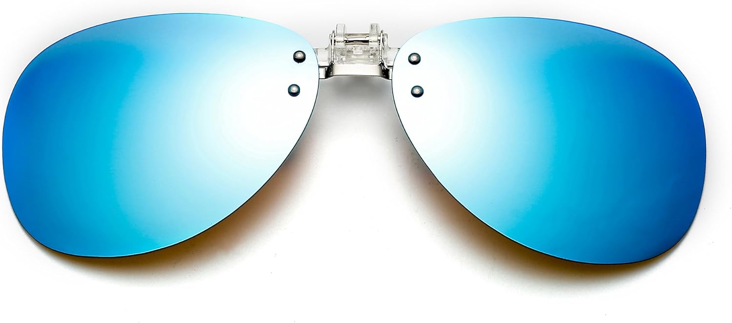 Amazon Shushu Jacob クリップオンサングラス 偏光レンズ 釣り 偏光サングラス クリップ Uv400 偏光クリップ 超軽量 サングラス メンズ 運転 夜 ドライブ ブルー Shushu Jacob スポーツサングラス