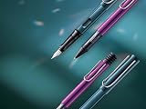 LAMY AL-star Black Purple Fountain Pen, Ergonomic Grip, Steel Nib M, Aluminum view 2
