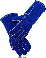 Kim Yuan 14in Leather Welding Gloves Heat Fire Resistant Gardening Oven Grill view 8